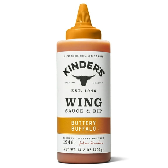 Kinder's Buttery Buffalo Wing Sauce and Dip, 14.2 oz Squeeze Bottle pack of 2