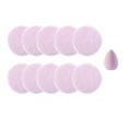 thumbnail image 2 of Bolsa malla de 16 discos desmaquillantes rosa redondo terciopelo + puff Xemadio 2035690-2, 2 of 8