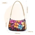 thumbnail image 3 of Womens Chain Shoulder Bag Colorful Lily Flowers Classic Tote Handbags Fashion Clutch Hobo Purse with Zipper for Travel Casual, 3 of 7