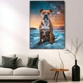 thumbnail image 5 of Staffordshire Bull Terrier Dog Lying in The Snow Canvas Print Wall Art Famous Painting for Kids Nursery Bedroom Living Room Office Home, 5 of 6