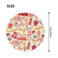 thumbnail image 3 of Disketp Firefighter Icons Small Mouse Pad 7.9x7.9 Inches,Washable Round Mousepad For Office Laptop Computer,Non-Slip Rubber Base Mouse Pads For Wireless Mouse, 3 of 8