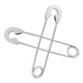 thumbnail image 4 of Pendientes de alfiler de seguridad Sunnimix Punk Acero Inoxidable 37.8 mm Plata, 4 of 5