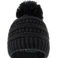 thumbnail image 3 of Gorro cálido de invierno para bebé recién nacido, gorro tejido a prueba de viento para niños y niñas, bufanda para niños Sombrero negro Hugo Niños de punto sombrero y bufanda, 3 of 4