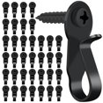 thumbnail image 1 of Ganchos para colgar luces HiGift, paquete de 36, negros, de acero inoxidable, 1 of 8