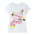 thumbnail image 5 of HILEELANG Tween Girl Short Sleeve Tees Summer Flowers Pink White Green Cotton Tops Shirts 3 Packs Size 12, 5 of 5