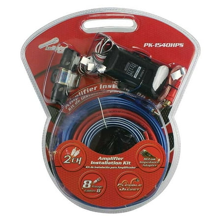Car Stereo Amp Kit, 8 Gauge Line Out Converter Wiring Audio Car Amp Wire (Best Line Out Converter For Car Audio)