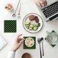 thumbnail image 1 of RYLABLUE Merry Christmas Theme Set of 6 Coaster for Drinks, Absorbent Ceramic Stone Coasters Cup Mat with Cork Base for Home Kitchen Room Coffee Table Bar Decor, 1 of 4