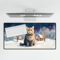 thumbnail image 4 of Hello Winter British Shorthair Welcome Snowy Night Watercolor Vintage Desk Mat Full Keyboard Mouse Pad Cat Lover Kitten Owner Gifts Large Mousepad - 01011, 4 of 5