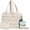 Beige, variant on Quilted Lunch Tote for Women 3 in 1 with 17.3 inch Laptop Compartment Detachable Wallet Leakproof Thermal Section Crossbody Strap