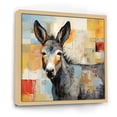 thumbnail image 2 of Designart "Patchwork Pastures of Donkey II" Animals Framed Wall Art - Traditional Grey Donkey Entryway Framed Wall Art Print, 2 of 6