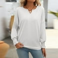 thumbnail image 6 of Fgnfyis T Shirts for Women V Neck Batwing Sleeve T Shirt Casual Comfortable Top for Home Outdoor Womens Tops White XL, 6 of 7