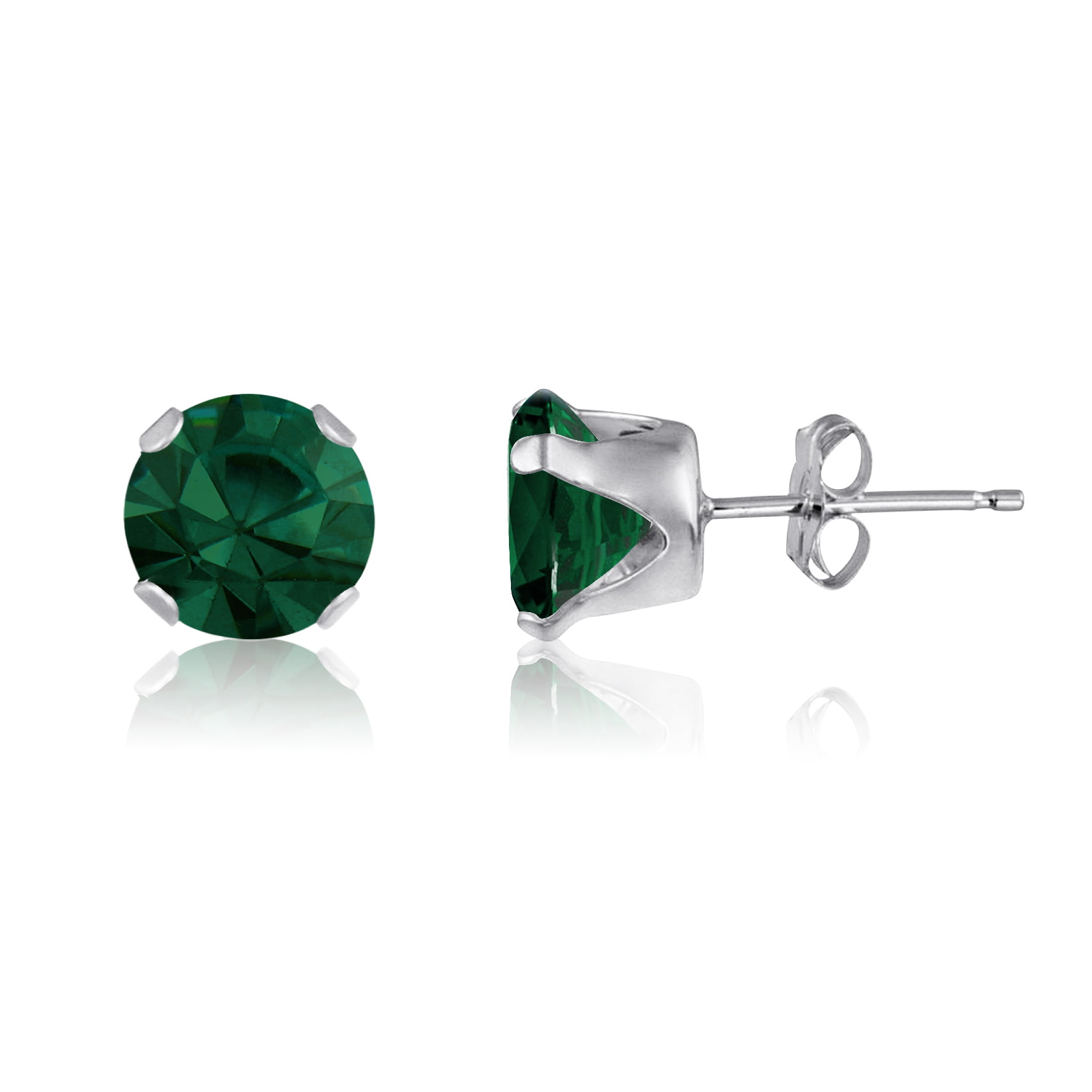 Details about   Light Green Sapphire gemstone stud earrings in sterling silver