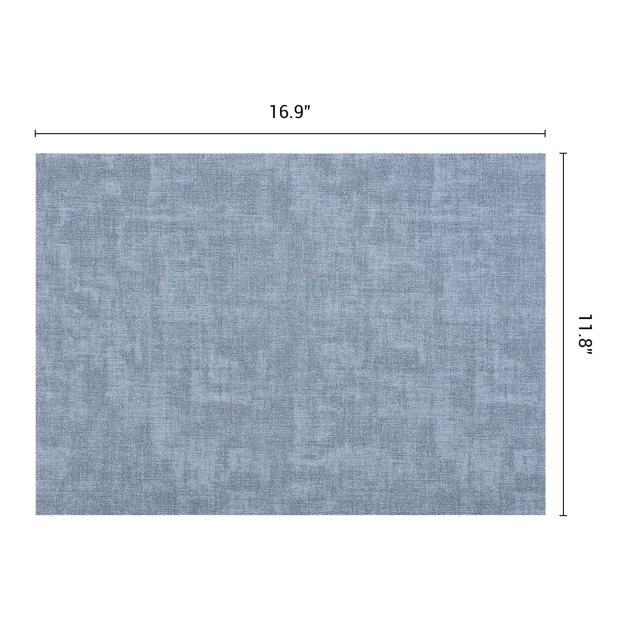 Unique Bargains 6pcs Stylish Faux Leather Placemats Light Blue 16.9"x11.8"