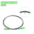 thumbnail image 2 of 2Pcs 3.3Ft Single Mode Simplex OS2 Fiber Optic Cable LSZH SC/APC-SC/APC Armored Jumper Optical Black with Adapter, 2 of 5