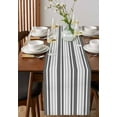 thumbnail image 4 of Grey Stripes Table Runner 72 Inches, Modern Minimalist Horizontal Ombre Lines Bed Runner Dresser Scarves Tabletop for Indoor Outdoor Parties/Ceremony/Banquet, 18" x 72", 4 of 8