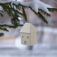 thumbnail image 4 of ABPWLY Home Nordic Mini Ceramic House Christmas Ornaments White Hanging Pendants for Tree Decor Holiday Gift Set 5.5x3cm 3 Sizes Cottage Decor House Warming Gifts Home, 4 of 6