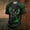 Green, variant on Dwelliawo Men's 32D Printed Graphic T-Shirt, Gothic Skeleton King Skull Throne Short Sleeve Tee Fluorescence Yellow 3xL