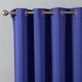 thumbnail image 2 of Quality Home Thermal Insulated Blackout Curtains - Stainless Steel Nickel Grommet Top - Royal Blue - 52"W x 120"L - (Set of 2 Panels), 2 of 3