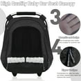thumbnail image 5 of Baby Car Seat Cover for Babies,Patented Waterproof Baby Car Seat Cover for Boys & Girls,Infant Car Seat Cover Canopy for Girls,Windproof Car Seat Canopy for Boys, Keeps Babies Warm and Cozy (Black), 5 of 9