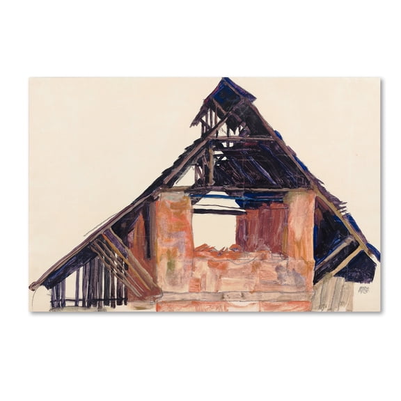 Egon Schiele 'Old Gable' Canvas Art