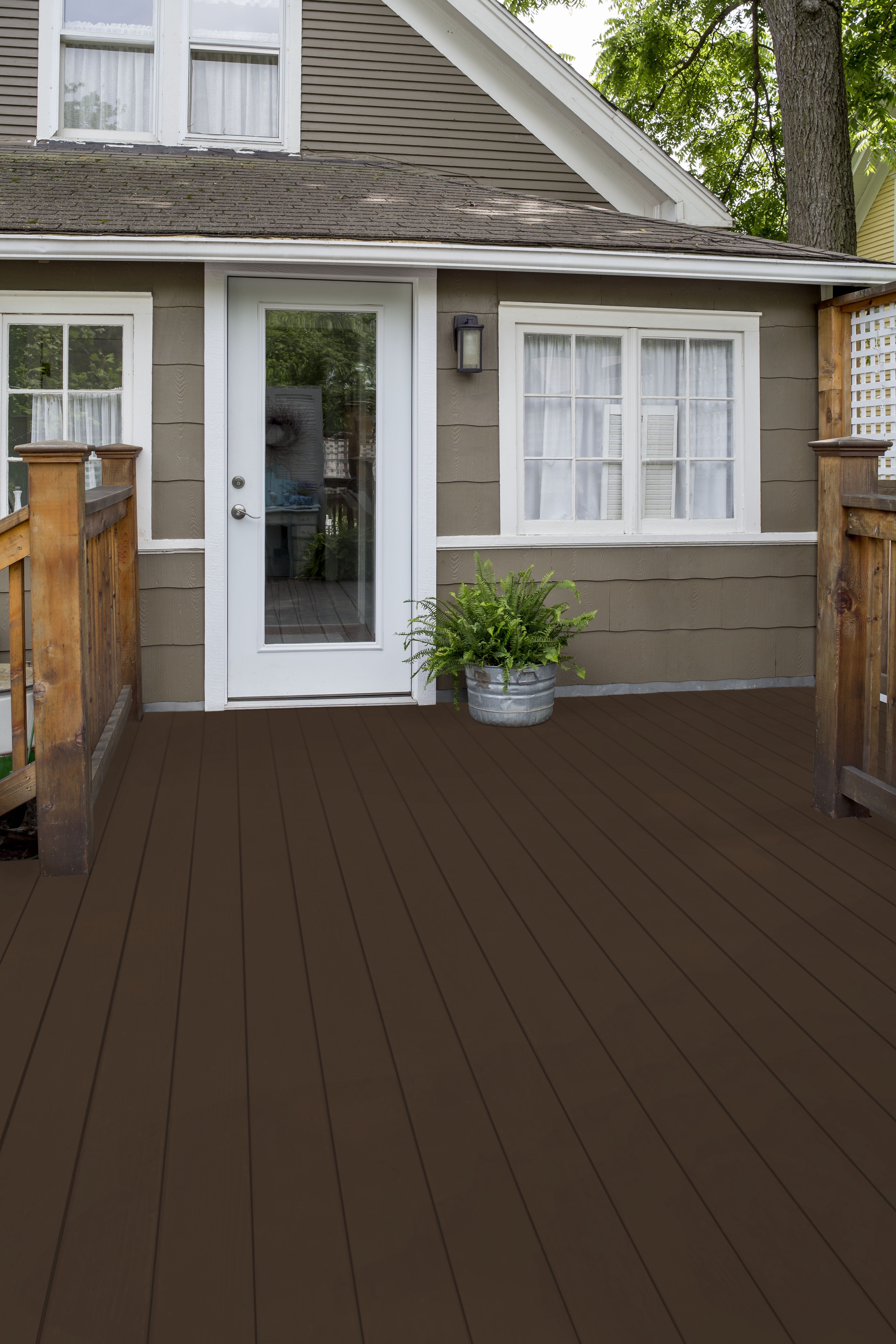 KILZ Over Armor Wood & Concrete Solid Coating Resurfacer, Exterior, Smooth, Chocolate, 1 Gallon