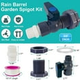 DGHM Faucet Kit 3/4 PVC Rain Barrel Valve with Bulkhead Fitting Hose