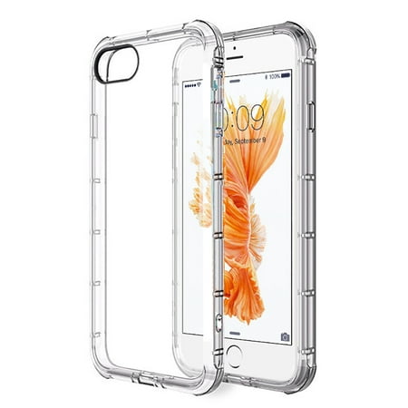2 Pcs Cell Phone Cases Cover For iPhone 8 /iPhone 7 Transparent Anti-Shock Tpu Cases -