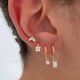 thumbnail image 2 of Pendientes de aro de acero inoxidable para mujer, aretes pequeños de circonita de cristal, Piercing de cartílago, joyería, 2 unidades, 2 of 4