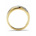 thumbnail image 2 of PalmBeach Jewelry Men's 1/10 TCW Round Diamond Two-Tone 10k Gold Diagonal Wedding Band Ring, 2 of 6