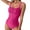 Hot Pink, variant on Admvng Womens Bathing Suits Tummy Control Square Neck Ruched One Piece Swimsuit Sexy Beach Swimwear S-XL