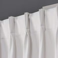 thumbnail image 2 of Kotton Culture Double Pleated Curtains with Tiebacks & Hooks 100% Blackout Thermal Insulated Room Darkening Window Curtains for Dining Room, Bedroom, Office (1 Panel, 42x72, White), 2 of 8