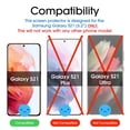 thumbnail image 2 of amFilm (2 Pack) Screen Protector for Samsung Galaxy S21 (6.2"), Case Friendly (Easy Install) Hybrid Film Compatible with Fingerprint Sensor (2021), 2 of 7