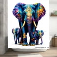 thumbnail image 2 of Joocar Colorful Elephant Family Polyester Shower Curtain For Home Bathroom Bath Tub Decoration 72x72 Inch, 2 of 5