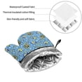thumbnail image 6 of Daiia Blue paisley pattern Pattern Oven Mitts and Pot Holders 4 pcs Set,High Heat Resistant 500 Degree Extra Thicken Long Kitchen Cotton Oven Glove, 6 of 6