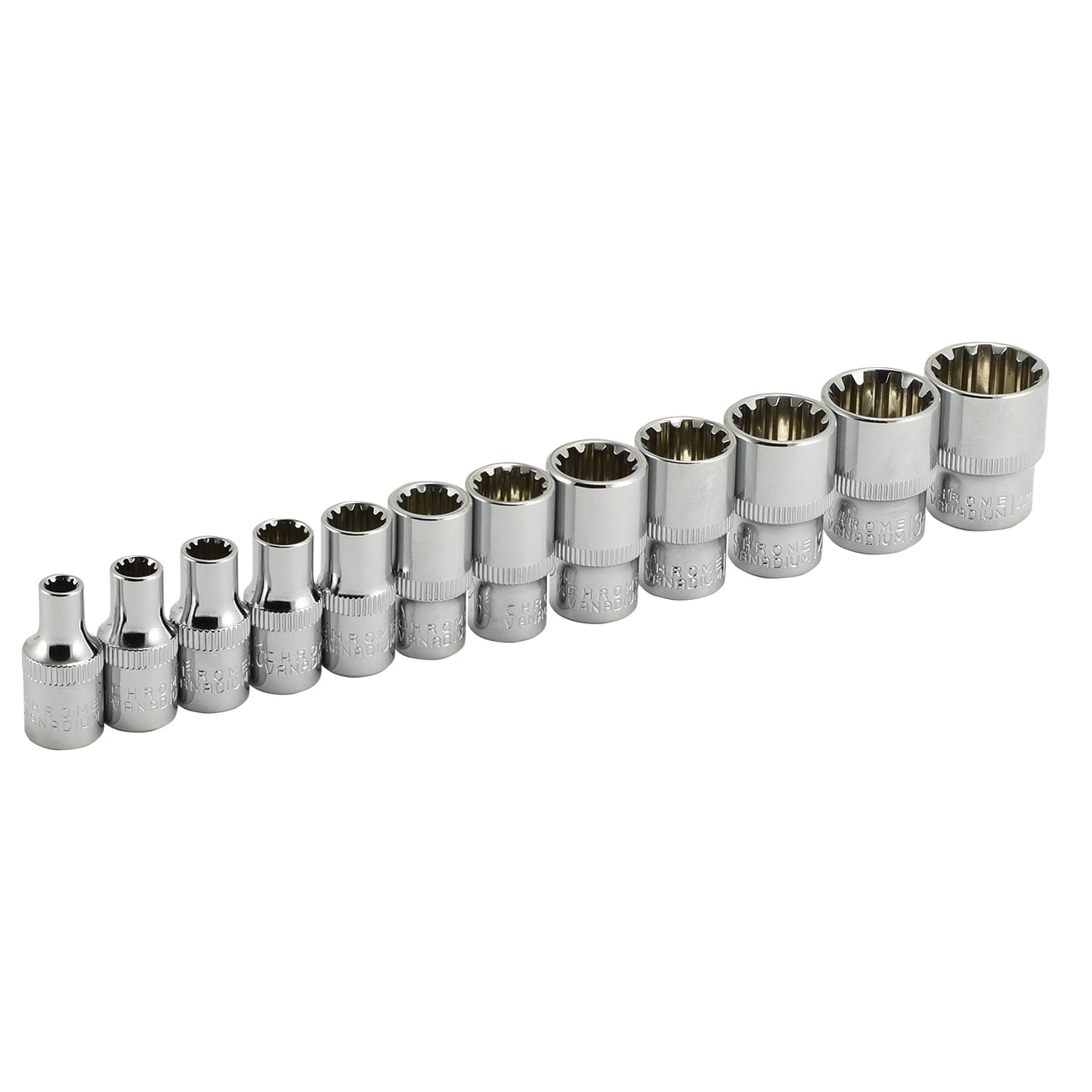 Neiko 12-Piece 1/4-Inch Drive Octa-Metric Spline Socket Set