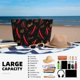 thumbnail image 5 of Fotbe Hot Chili Bolsa de Viaje para Playa - Resistente al Agua, Bolsa Tote de Gran Capacidad y Ligera con 7 Bolsillos para Mujeres y Hombres, 5 of 7