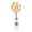 Yellow, variant on Retractable Flower Badge Holder For Nurse, 3D Cartoon Flora Chest Card Clip With Easy Pull Buckle
