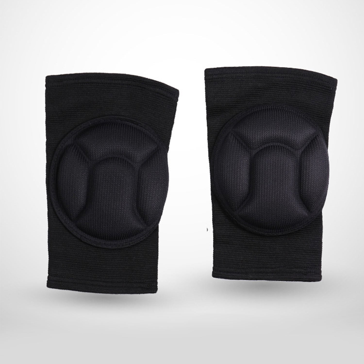 MUZOOY 4-Pair Elastic Knee Pads M, Thick Sponge Collision Avoidance Warm Anti-Slip 5 Size Knee Sleeve Basketball Volleyball Sport Pad Adults Kids