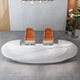 thumbnail image 3 of Painted front desk, reception desk, curved bar counter, high-end counter, beauty salon  company hotel welcome desk, creative My Lux Decor Round, 3 of 18