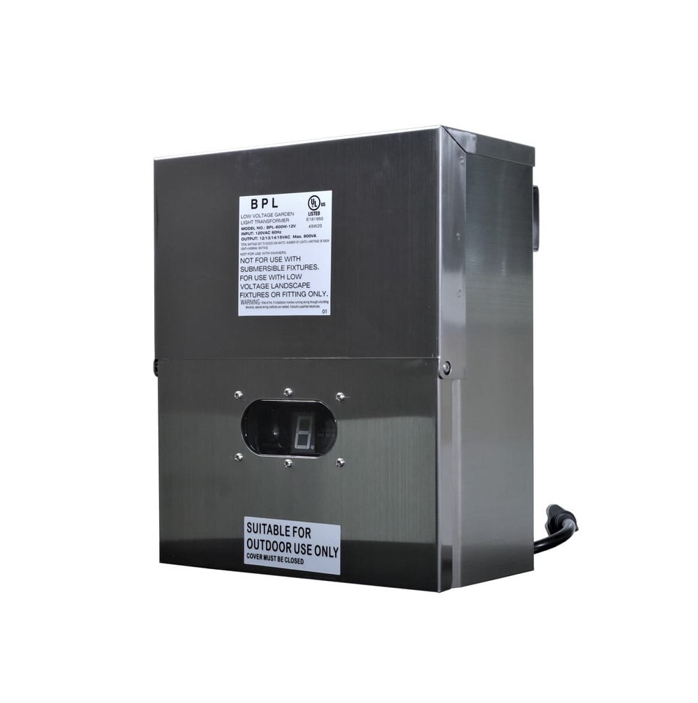 Buy 600W Stainless Steel Multi Tap 12,13,14,15 Volt Landscape Lighting