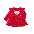 thumbnail image 2 of SDJMa Toddler Baby Girls Long Sleeve Ruffle Valentine's Day Heart Print Princess Dress, 2 of 9