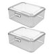 thumbnail image 1 of Caja de almacenamiento de tarjetas transparente y compacta, 2 unidades, portátil, para organizar fácilmente las tarjetas, cajas transparentes para guardar tarjetas de juego, 1 of 8