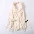 thumbnail image 4 of Fashion Solid Color 2021 Designer Women Scarf Winter Hijabs Tassels Long Lady Shawls Cashmere Like Pashmina Hijabs Scarves Wraps, 4 of 5