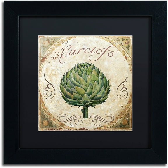 Trademark Fine Art "Mangia III" Canvas Art by Color Bakery Black Matte, Black Frame