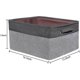 thumbnail image 5 of Cesta de almacenamiento, pequeñas cestas de tela para organizar con asas para regalos, contenedores de almacenamiento rectangulares vacíos y plegables para juguetes de niños, ropa, 5 of 5