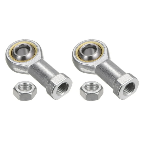 2 Packs SI12T/K 12mm Rod End Bearing M12x1.75 Female Right Hand Thread, Cast Iron Rod End Joints with Jam Nut