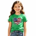 thumbnail image 4 of JCCXIN Toddler Baby Boys Girls Tee Shirts Short Sleeve Tees 4Th Of July Graphic Patriotic Print Crew Neck Loose Fit Outdoor Sports School Summer Casual Daily Wear Lovely Vacation Tops,Green,5-6 Years, 4 of 4