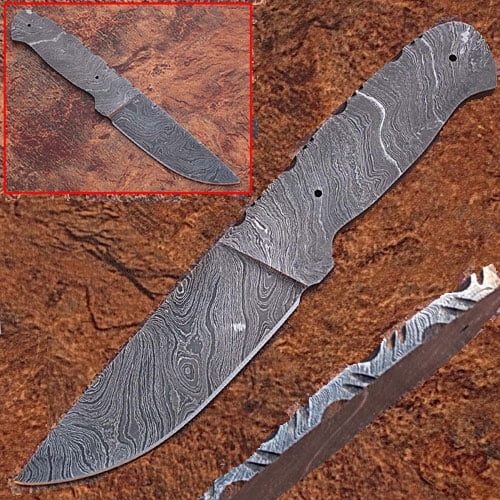 CUSTOM MADE DAMASCUS BLANK BLADE FULL TANG Knife