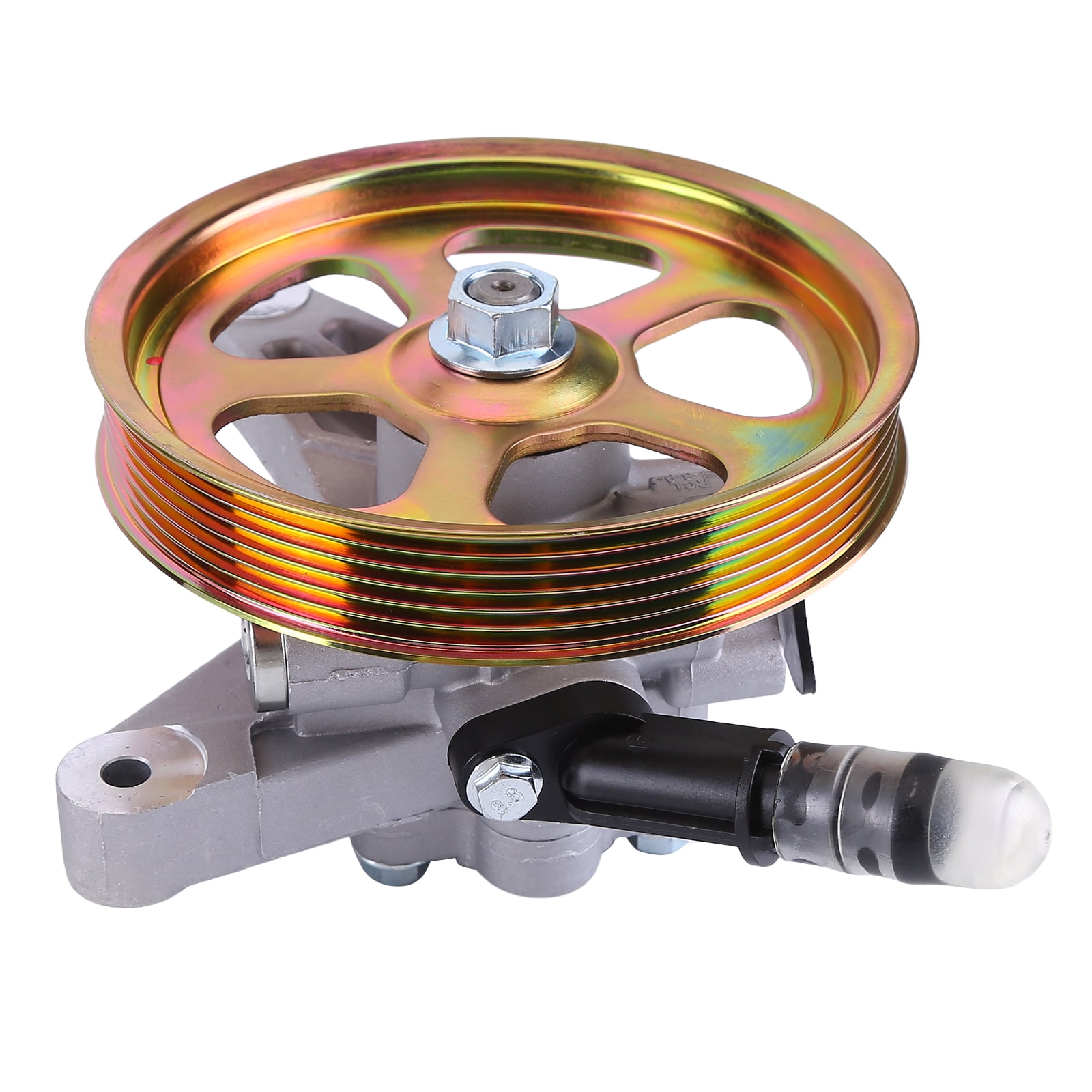 Guwzn Power Steering Pump w/ Pulley Compatible for 2008-2012 Honda Accord Crosstour Pilot V6 3.5L