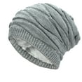 thumbnail image 3 of LEKODE Winter Hats for Women Knitted Cap Crochet Hats for Women Crochet Hats Mens Beanie Winter Beanies Beanies Hats Men Gray One Size, 3 of 5